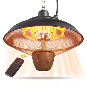 outdoor patio heater - electric outdoor heater - ceiling mounted patio heater - waterproof space heater lamp for patio - remote control electric heater outdoor- hanging heater outdoor and indoor use