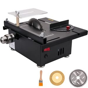 vevor mini table saw, 96w hobby table saw for woodworking, 0-90 angle cutting portable diy saw, 7-level speed adjustable multifunctional table saws, 1.3in cutting depth mini precision table saw item