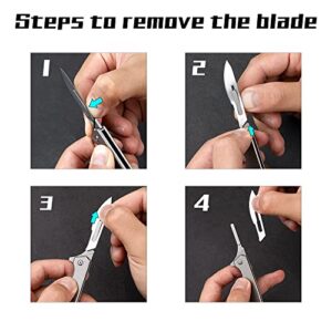 OLITANS T010 Folding Scalpel Titanium Alloy EDC Outdoor Unpacking Pocket Knife With 10pcs #24 Replaceable Blades