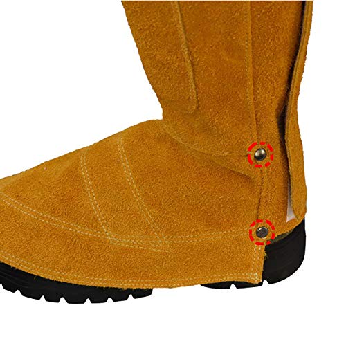 NEWCOMDIGI Welder Shoe Protector, Long Calf Protectors, Heat and Abrasion Resistant Welding Spats Shoes Cover, Welder Thick Protection Boot Cover