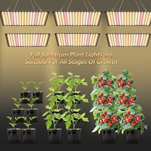 BAVIHOR Grow Light, (2-Pack) 200W LED Grow Lights for Indoor Plants Full Spectrum Plant Growing Lamps for Seedling Veg and Bloom