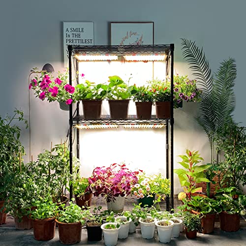 BAVIHOR Grow Light, (2-Pack) 200W LED Grow Lights for Indoor Plants Full Spectrum Plant Growing Lamps for Seedling Veg and Bloom