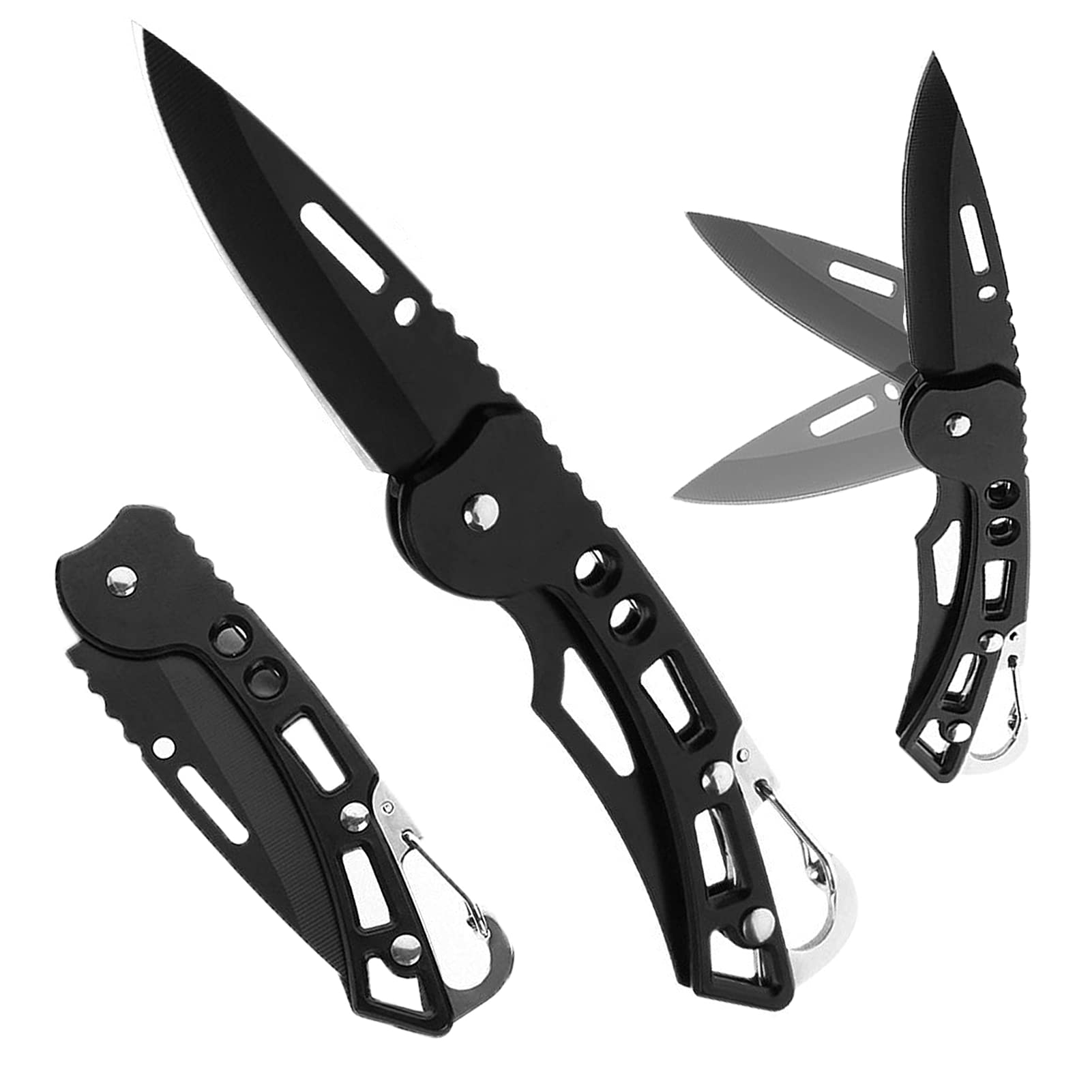 3 PACK Pocket Folding Knife, Tactical Knife, Super Sharp Blade only 2.5 inch, Good for Camping Survival Indoor and Outdoor Activities, Easy-to-Carry, Mens Gift