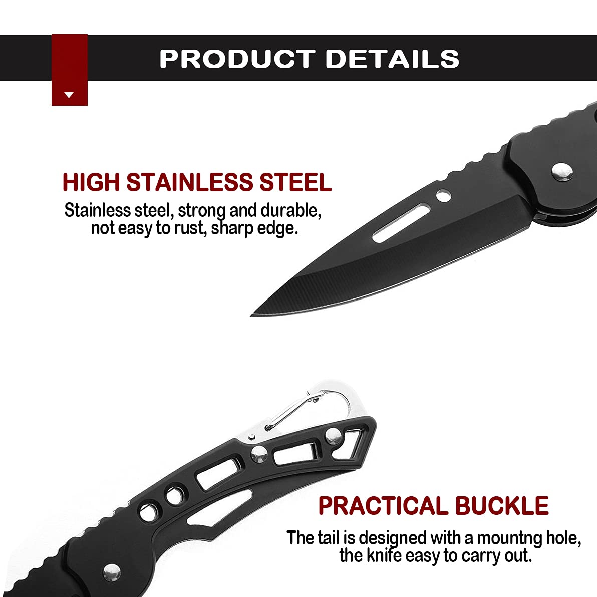 3 PACK Pocket Folding Knife, Tactical Knife, Super Sharp Blade only 2.5 inch, Good for Camping Survival Indoor and Outdoor Activities, Easy-to-Carry, Mens Gift