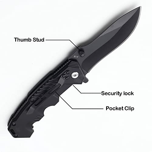 Hidoer 2 PACK Pocket Folding Knife, Tactical Knife(small+large) Assisted Knife, Tactical Knife, EDC Knife with Liner Lock