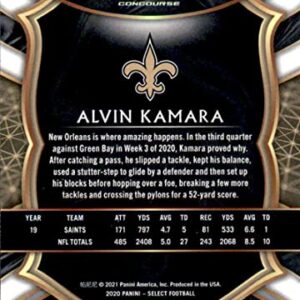 2020 Panini Select #35 Alvin Kamara New Orleans Saints Concourse Official NFL Football Trading Card in Raw (NM or Better) Condition