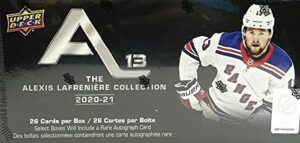 alexis lafrenière 2020 2021 upper deck factory sealed 26 card rookie year collection set with possible autograph