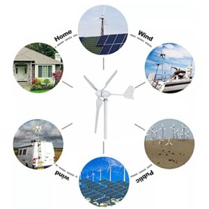 FLTXNY POWER Wind Turbine 1000W 12V Horizontal Wind Generator Kits 3 Blades with MPPT Charge Controller Free Energy