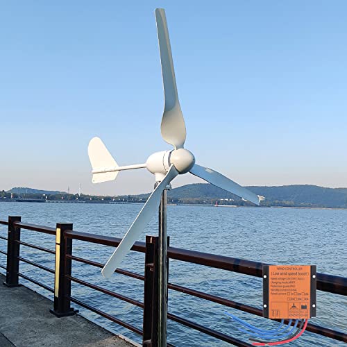 FLTXNY POWER Wind Turbine 1000W 12V Horizontal Wind Generator Kits 3 Blades with MPPT Charge Controller Free Energy