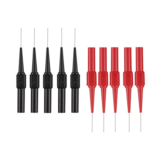 YUKIIATIF 10PCS Multimeter Test Lead Extention Back Probes Sharp Needle Micro Pin Stainless Steel for Banana Socket Tester