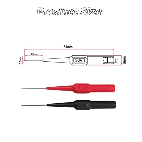 YUKIIATIF 10PCS Multimeter Test Lead Extention Back Probes Sharp Needle Micro Pin Stainless Steel for Banana Socket Tester