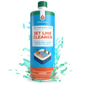 bespoke+ spa jet cleaner - hot tub flush & spa purge chemical - fast acting spa jet line cleaner for hot tubs & jetted tub cleaner - bathtub jet cleaner & spa purge hot tub jet line cleaner 32oz