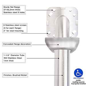 Bathroom Grab Bars Stainless Steel Handrail ADA Compliant 500lbs bathtubs and Showers Toilet Handle Safety for Handicap, Elderly, Disabled, Injury (12 inches)