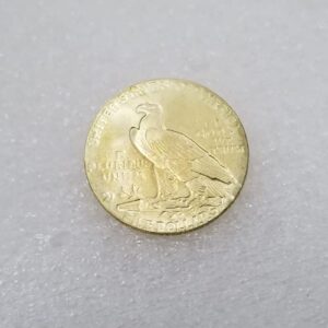 Kocreat Copy 1909-P Indian Head Eagle Five Dollars Gold Coin-USA Souvenir Coin Lucky Coin Morgan Dollar Replica Collection