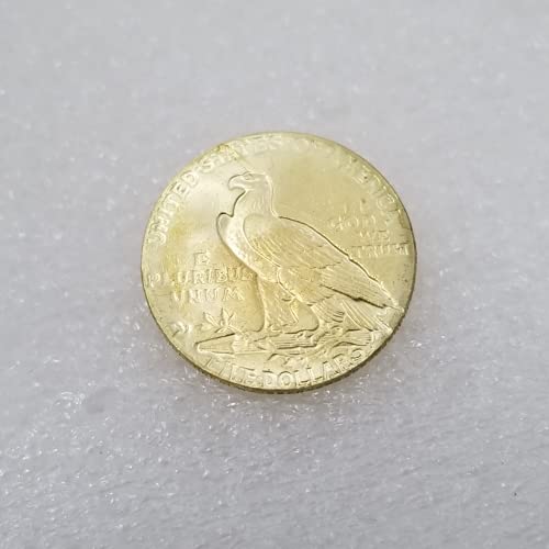 Kocreat Copy 1909-P Indian Head Eagle Five Dollars Gold Coin-USA Souvenir Coin Lucky Coin Morgan Dollar Replica Collection