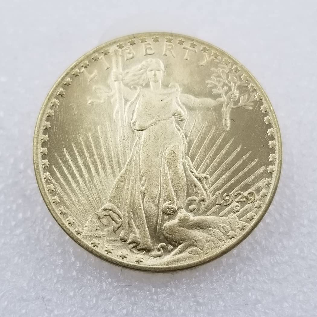 Kocreat Copy 1929 Double Eagle Liberty Gold Coin Twenty Dollars-USA Souvenir Coin Lucky Coin Morgan Dollar Replica Collection