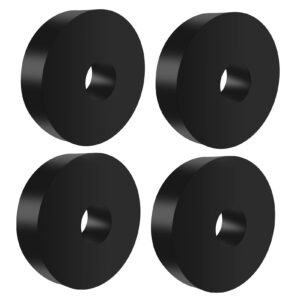 4 pack rubber isolation feet pads thick rubber washers 1.5 inch od 0.5 inch id 0.4 inch thick mechanical vibration damping pads anti vibration