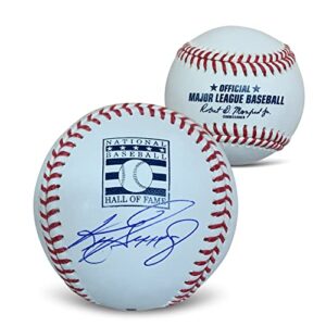 ken griffey jr autographed hall of fame logo hof signed baseball beckett coa with display case