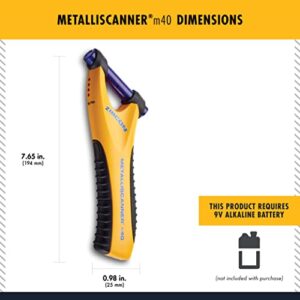 Zircon MetalliScanner m40 Handheld Electronic Metal Detector For Use on Dry Wall, Concrete, Lathe and Plaster, Stucco and More