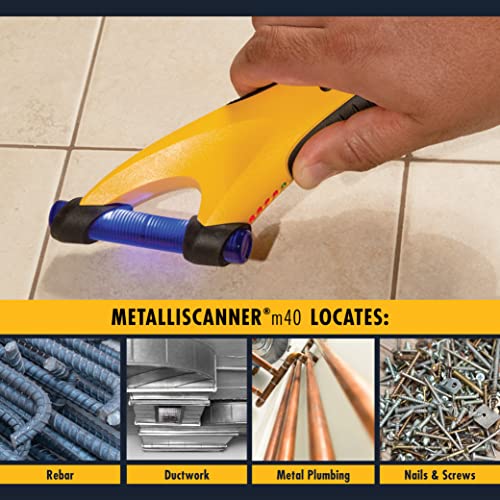 Zircon MetalliScanner m40 Handheld Electronic Metal Detector For Use on Dry Wall, Concrete, Lathe and Plaster, Stucco and More