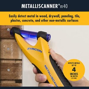 Zircon MetalliScanner m40 Handheld Electronic Metal Detector For Use on Dry Wall, Concrete, Lathe and Plaster, Stucco and More