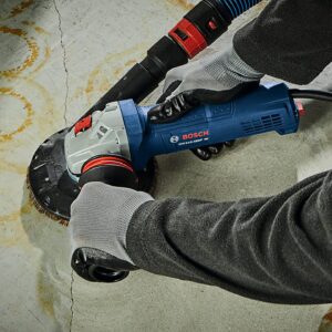 BOSCH GWS10-450P 4-1/2 In. Ergonomic Angle Grinder with Paddle Switch, Grey,black,blue