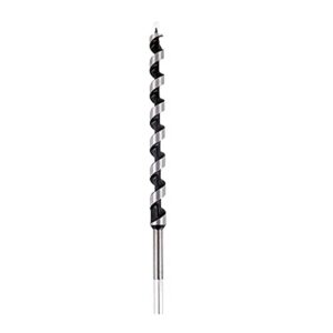 SOMADA Long Auger Drill Bit Set for Wood -4 Pcs, 1/2-Inch, 5/8-Inch, 3/4-Inch, and 1-Inch Diameter with 12-Inch Long Hex Shank, Ship Auger Bit Set