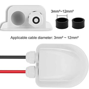 DKARDU Solar Weatherproof ABS Solar Double Cable Entry Gland IP68 for All Cable Types 3mm² to 12mm² for Solar Project on Rv, Campervan, Boat, Caravan, Cabin