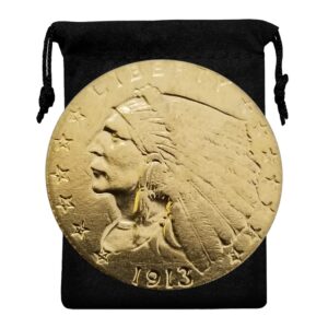 kocreat copy 1913 indian head eagle gold coin 2 1/2 dollars-replica usa souvenir coin lucky coin hobo coin morgan dollar collection