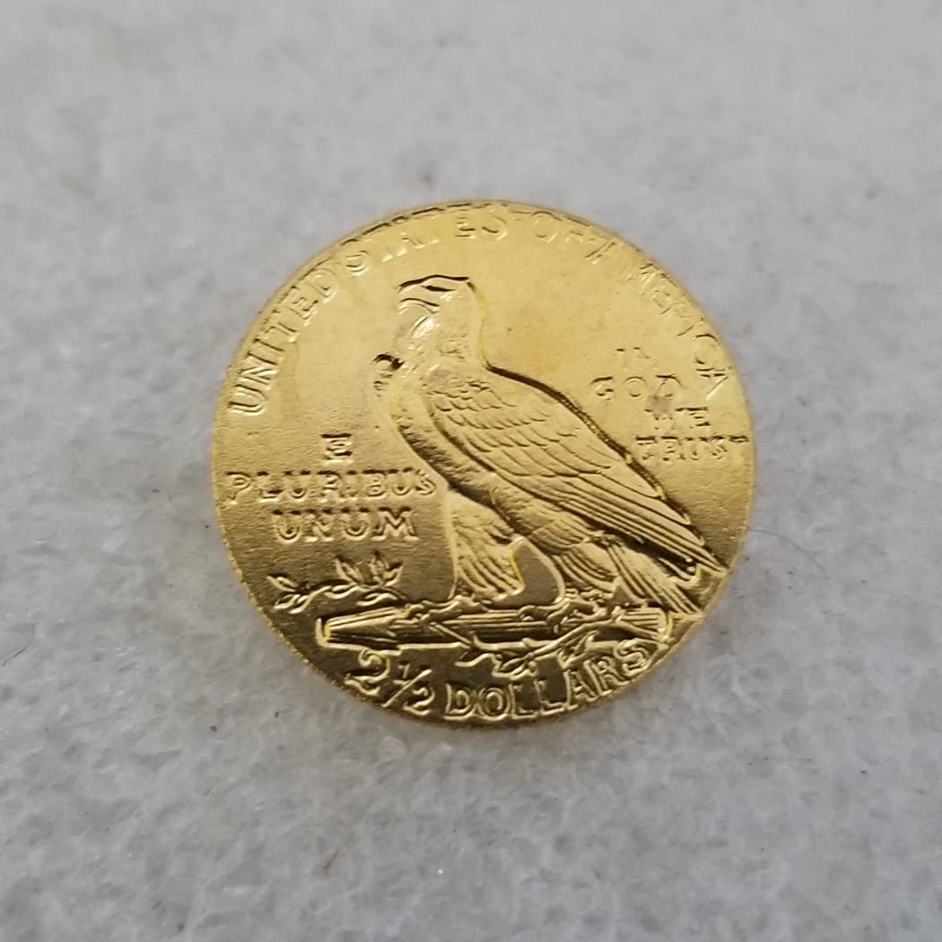 Kocreat Copy 1913 Indian Head Eagle Gold Coin 2 1/2 Dollars-Replica USA Souvenir Coin Lucky Coin Hobo Coin Morgan Dollar Collection