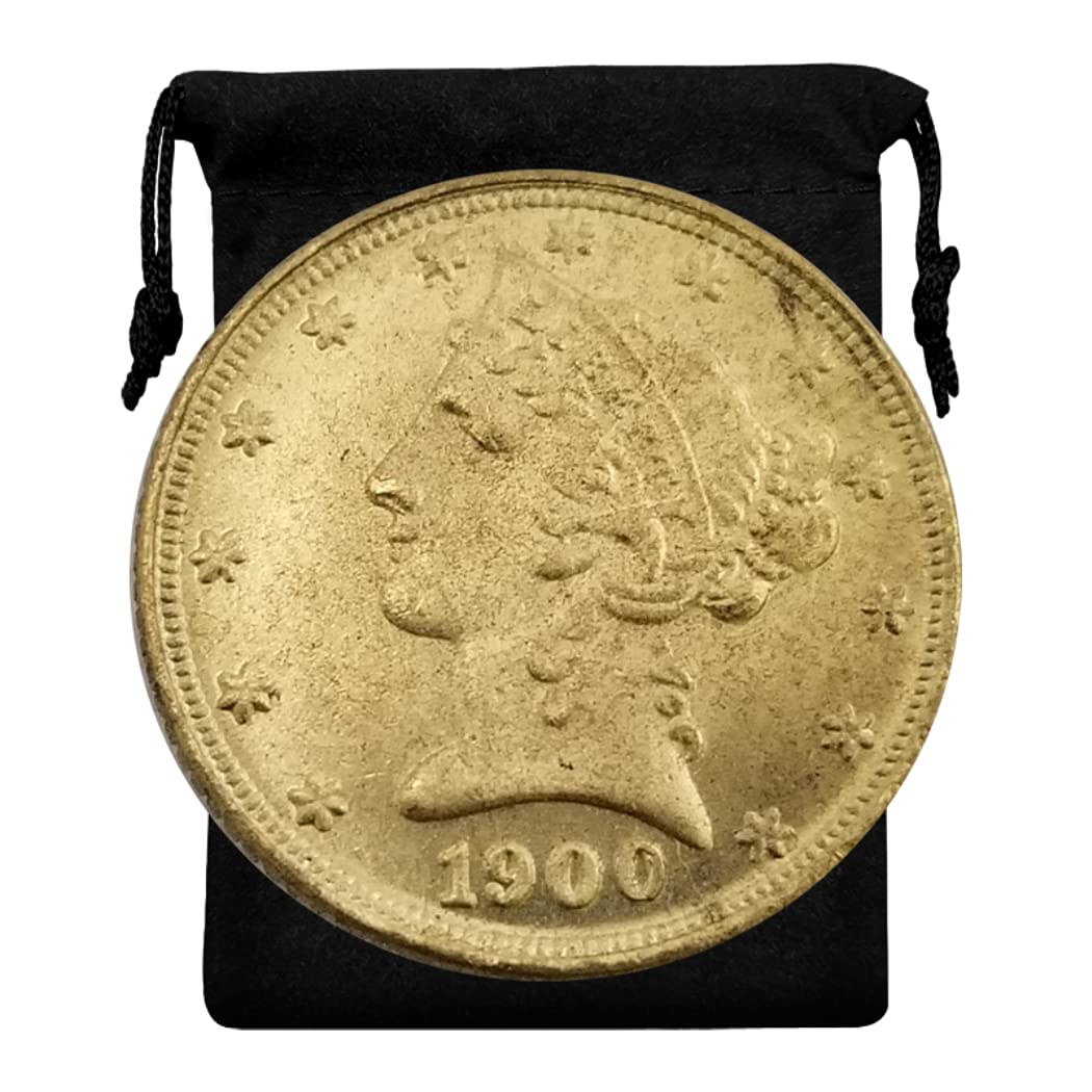 Kocreat Copy 1900 Liberty Morgan Gold Coin Five Dollars-Replica USA Souvenir Coin Lucky Coin Hobo Coin Morgan Dollar Collection