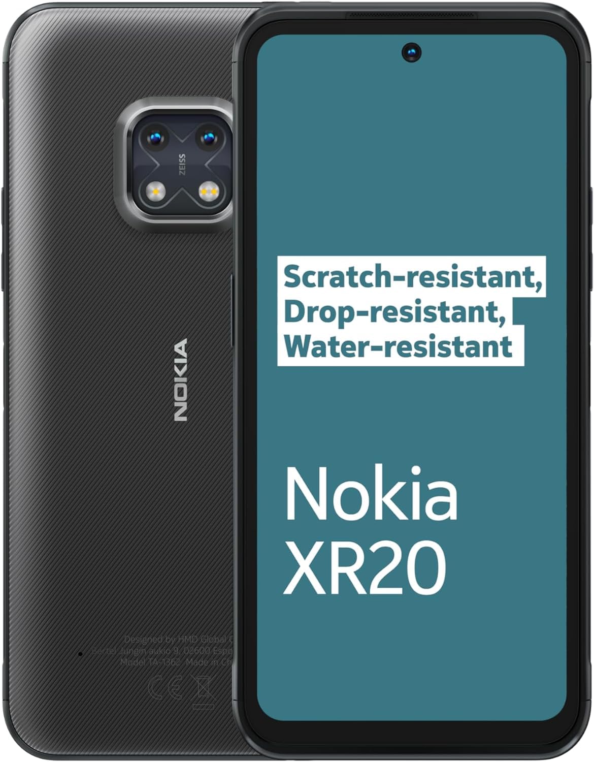 Nokia XR20 Dual-SIM 128GB ROM + 6GB RAM (GSM Only | No CDMA) Factory Unlocked 5G Smartphone (Granite) - International Version