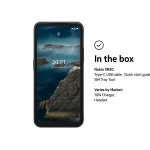 Nokia XR20 Dual-SIM 128GB ROM + 6GB RAM (GSM Only | No CDMA) Factory Unlocked 5G Smartphone (Granite) - International Version