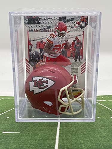 Kansas City Chiefs NFL Helmet Shadowbox w/Clyde Edwards-Helaire card