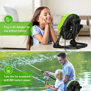 Greenworks 40V 10" (5-Speed) Fan (785 CFM), Hybrid (AC / DC), Battery Not Included