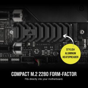 CORSAIR MP600 PRO XT Gen4 PCIe x4 NVMe M.2 SSD – High-Density TLC NAND – Aluminum Heatspreader – M.2 2280 Form-Factor