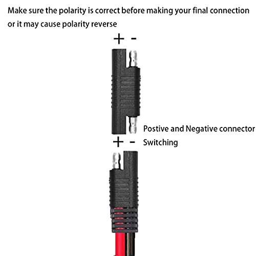 dstfuy SAE Reverse Connector,SAE Polarity Reverse Adapter Connectors,Quick Disconnect Extension Cable Plugs for Solar Panel,Battery Power Charger,Automotive.(4Pack)