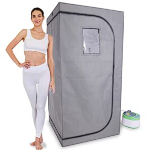 serenelife slisau35gry portable personal in-home detox spa steam therapy heated sauna