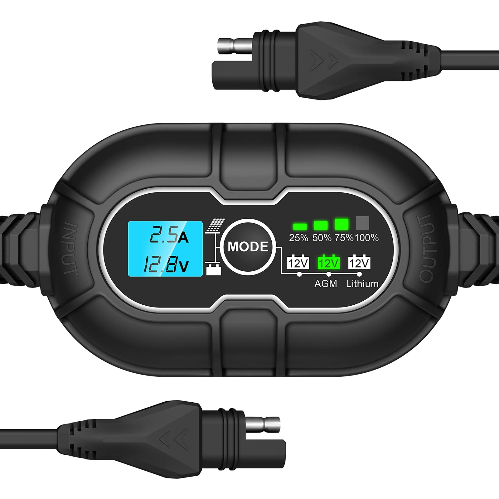 Allto Solar Intelligent 10A MPPT Solar Charge Controller,10 Amp 12 Volt Solar Panel Regulator with Digital LCD Display + Temp Sensor + Charging Level for 12 Volt Wet Gel AGM Lithium LiFePO4 Battery