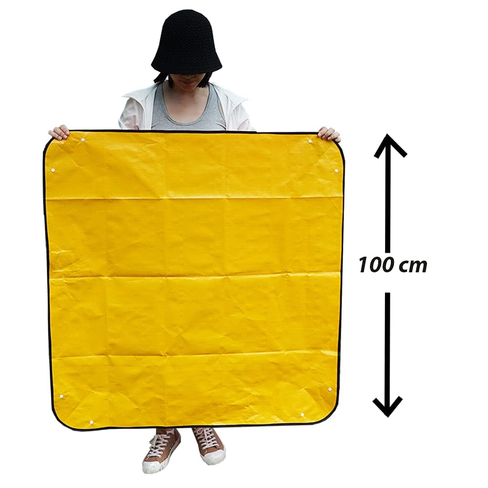 Square Meter Plant repotting mat 39.4 inches Indoor Gardening transplanting Plant Waterproof Foldable mat Yellow