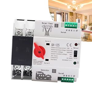 2P Automatic Transfer Switch, 110V Rated Operating Voltage, 100A Rated Operating Current 50HZ/60HZ GDAE10 Dual Power Mini Controller, 690V Insulation Voltage (2P PC Level)