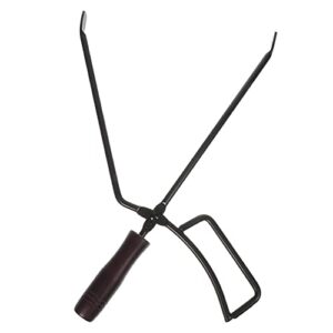 happyyami 1pc fireplace carbon clip barbeque tool metal tweezers barbecue tongs household tools fire tong heavy duty bbq garbage tong outdoor grills iron charcoal clamp wood food