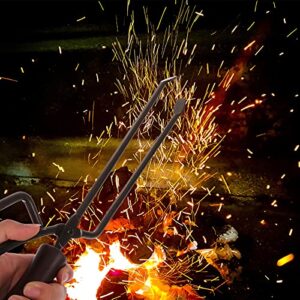 Happyyami 1pc Fireplace Carbon Clip Barbeque Tool Metal Tweezers Barbecue Tongs Household Tools Fire Tong Heavy Duty Bbq Garbage Tong Outdoor Grills Iron Charcoal Clamp Wood Food