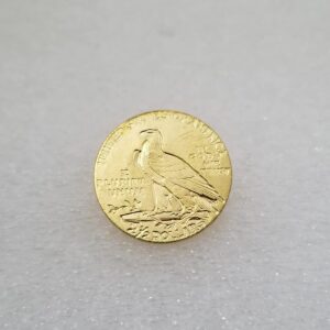 Kocreat Copy 1915 Indian Head Eagle Gold Coin 2.5 Dollars-Replica USA Souvenir Coin Lucky Coin Hobo Coin Morgan Dollar Collection