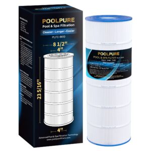 poolpure plfc-8610 pool filter replaces pa100, ultral-d1, unicel c-8610, c-7487, filbur fc-1290, hayward cx1100-re, hayward c1100, 100 sq.ft filter cartridge 1pack