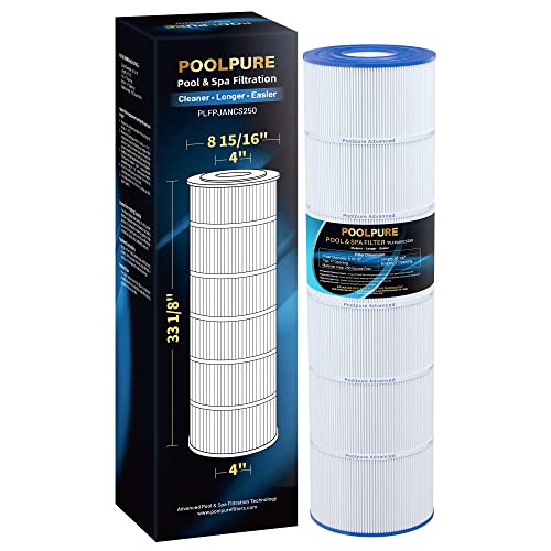 POOLPURE PLFPJANCS250 Pool Fliter Replaces Jandy CS250, PJANCS250, Unicel C-8418, UNICEL C-8425, Filbur FC-0824, R0462500, 17-175-3630, 250 Sq.ft Filter Cartridge 1 Pack