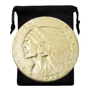 kocreat copy 1909-d indian head eagle gold coin five dollars-replica usa souvenir coin lucky coin hobo coin morgan dollar