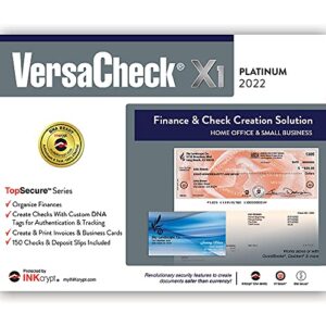 versacheck x1 platinum 2022 - business & personal check creation software