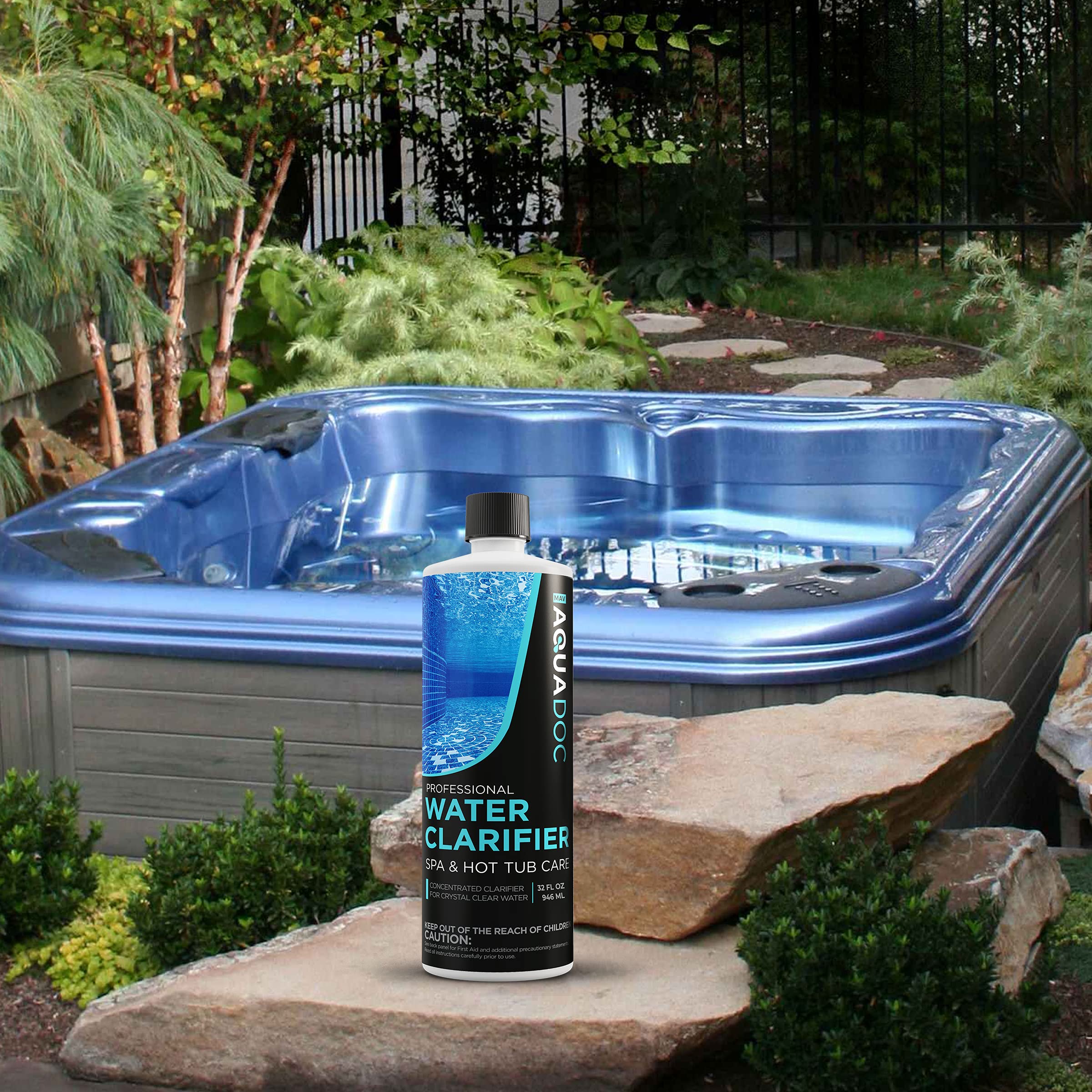 MAV AquaDoc Spa Clarifier & Hot Tub Clarifier for Fast Acting Cloudy Water Treatment, The Spa Clarifier Hot Tub Owners Love, Use Our Hot Tub Water Clarifier to Keep Your Spa Clear & Balanced - 32oz