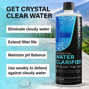 MAV AquaDoc Spa Clarifier & Hot Tub Clarifier for Fast Acting Cloudy Water Treatment, The Spa Clarifier Hot Tub Owners Love, Use Our Hot Tub Water Clarifier to Keep Your Spa Clear & Balanced - 32oz